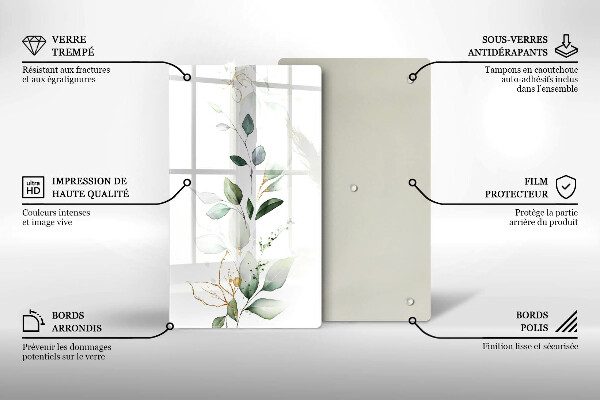 Herd abdeckplatte Aquarellblätter