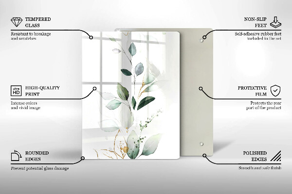 Herd abdeckplatte Aquarellblätter