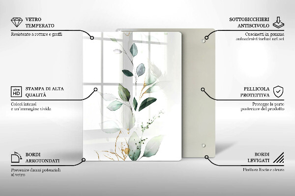 Herd abdeckplatte Aquarellblätter