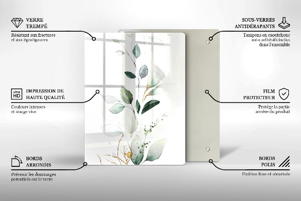 Herd abdeckplatte Aquarellblätter