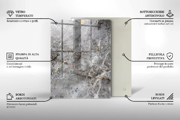 Herd abdeckplatte Steinstruktur