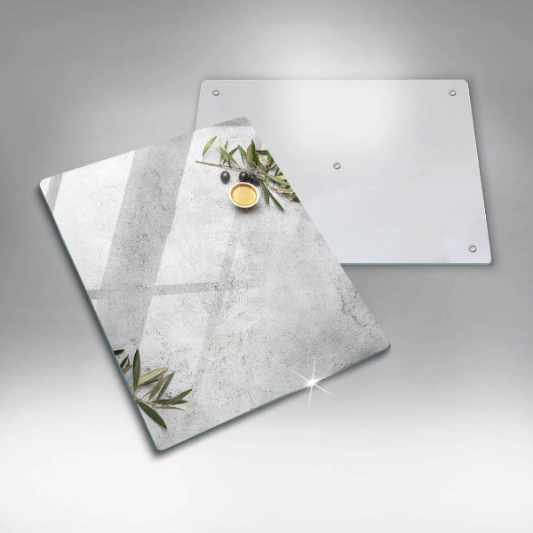 Herd abdeckplatte Oliven auf Beton