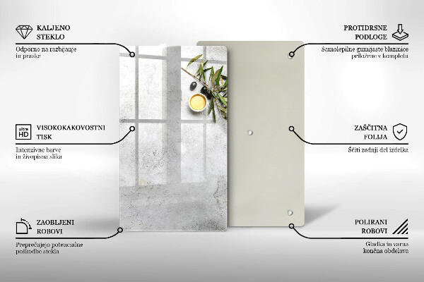 Herd abdeckplatte Oliven auf Beton