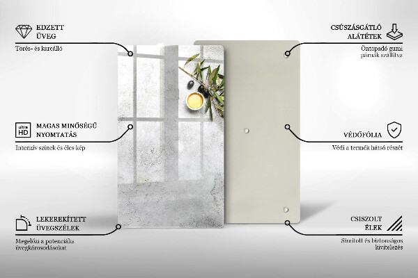 Herd abdeckplatte Oliven auf Beton