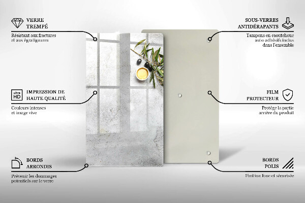 Herd abdeckplatte Oliven auf Beton