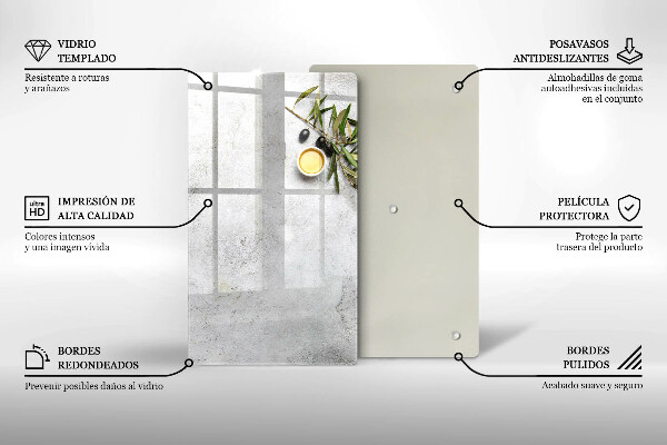 Herd abdeckplatte Oliven auf Beton