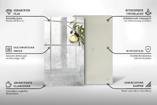 Herd abdeckplatte Oliven auf Beton