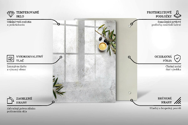 Herd abdeckplatte Oliven auf Beton