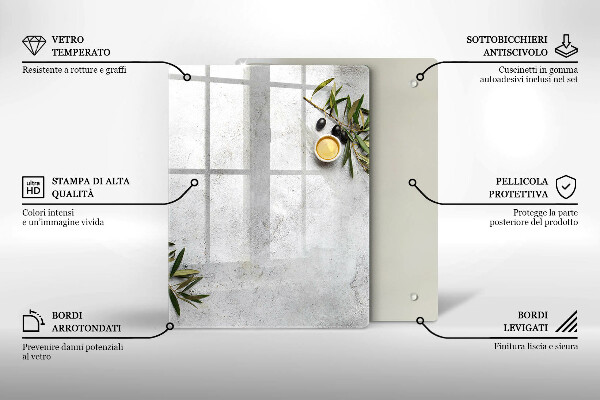 Herd abdeckplatte Oliven auf Beton