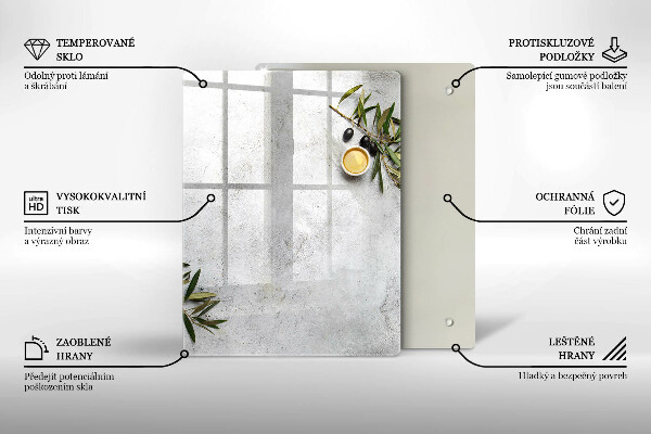 Herd abdeckplatte Oliven auf Beton