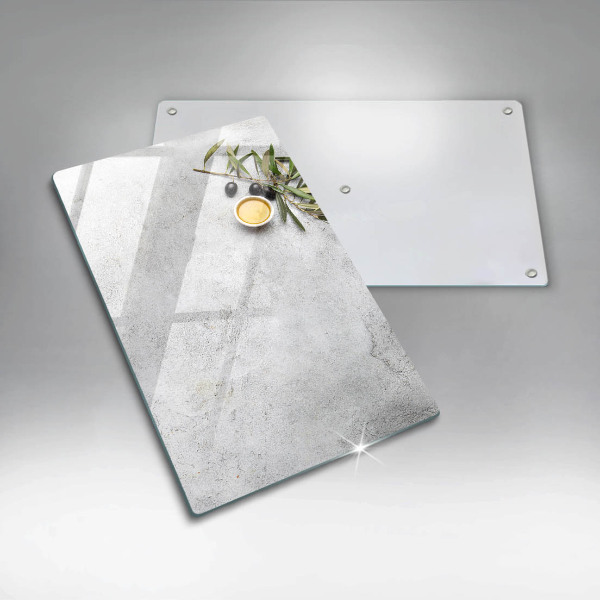 Herd abdeckplatte Oliven auf Beton