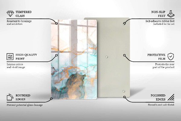 Herd abdeckplatte Marmorabstraktion