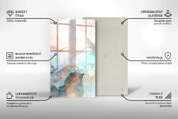 Herd abdeckplatte Marmorabstraktion