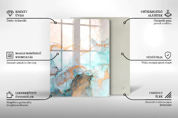 Herd abdeckplatte Marmorabstraktion