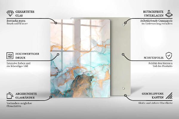 Herd abdeckplatte Marmorabstraktion