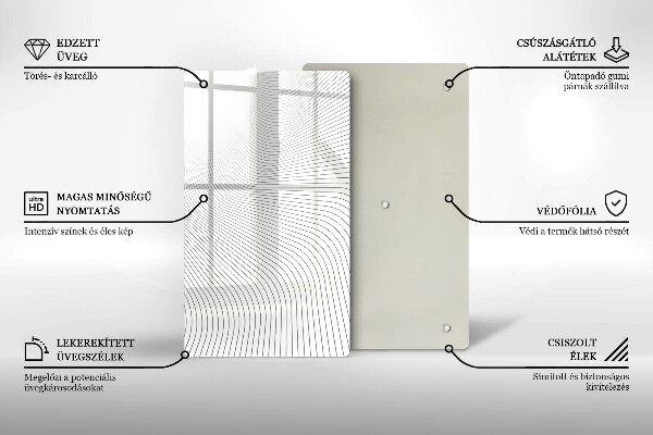 Herd abdeckplatte Modernes Linienmuster