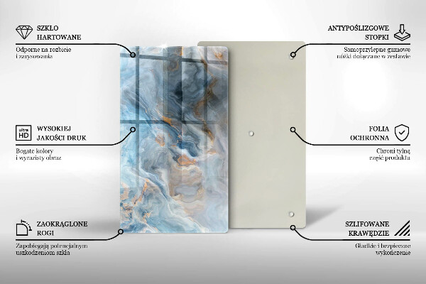 Herd abdeckplatte Marmorstruktur