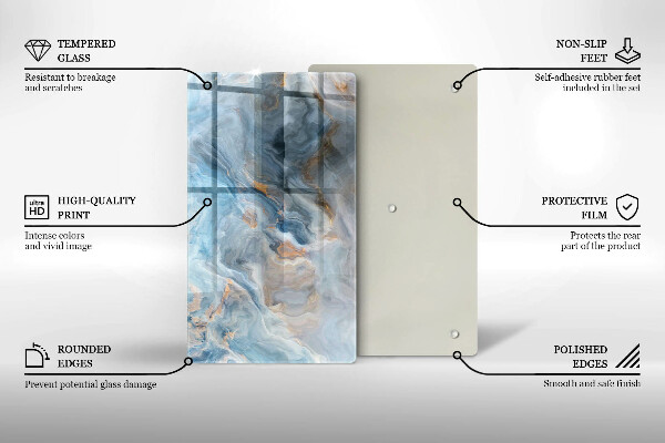 Herd abdeckplatte Marmorstruktur