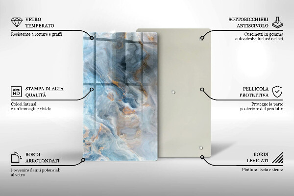 Herd abdeckplatte Marmorstruktur