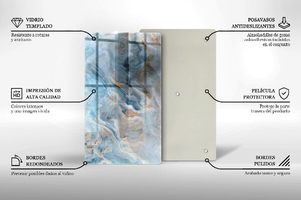 Herd abdeckplatte Marmorstruktur