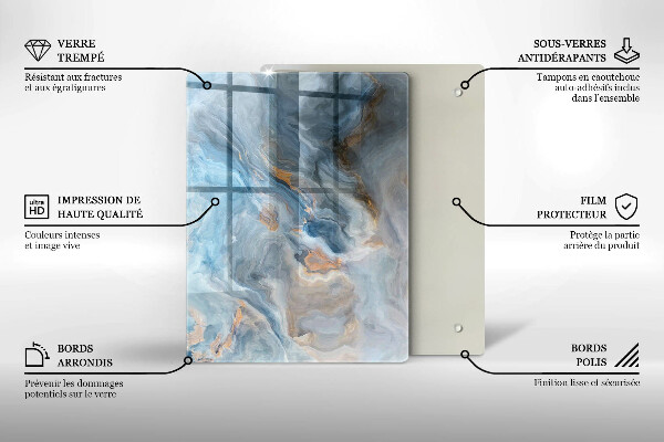 Herd abdeckplatte Marmorstruktur