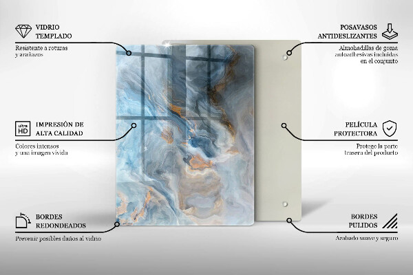 Herd abdeckplatte Marmorstruktur