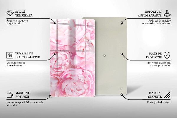 Herd abdeckplatte Zarte Pfingstrosen