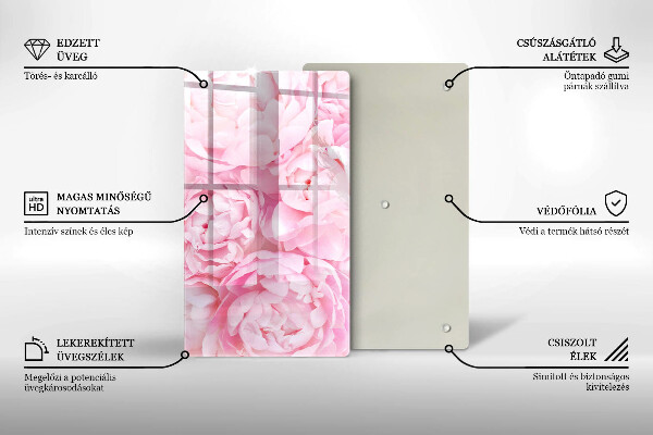 Herd abdeckplatte Zarte Pfingstrosen