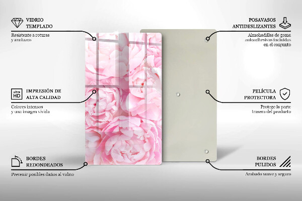 Herd abdeckplatte Zarte Pfingstrosen