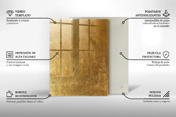 Herd abdeckplatte Goldbeschaffenheitshintergrund