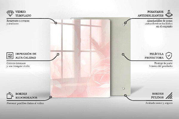 Herd abdeckplatte Pastellrosen-Hintergrund