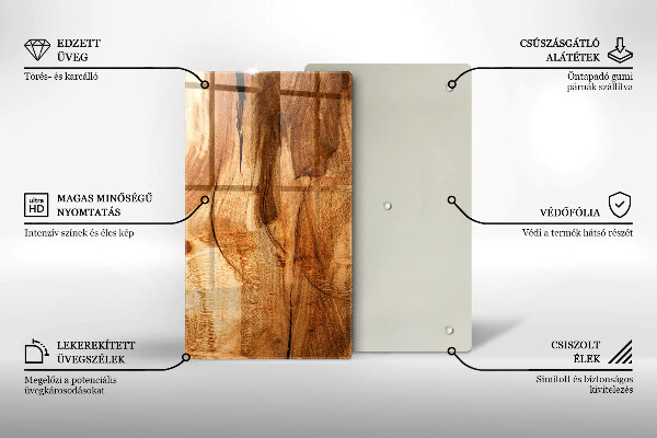 Herd abdeckplatte Holzbrettstruktur
