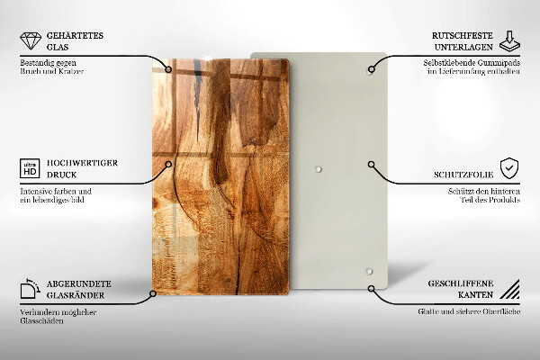 Herd abdeckplatte Holzbrettstruktur