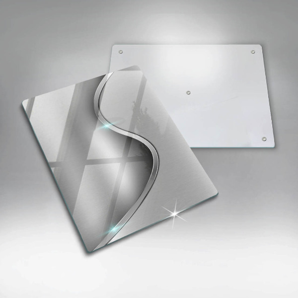 Herd abdeckplatte Abstraktes silbernes Metall