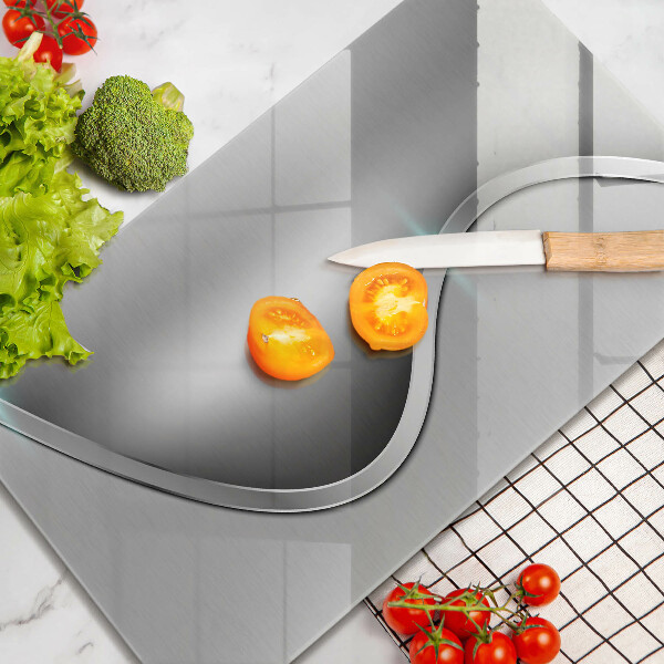 Herd abdeckplatte Abstraktes silbernes Metall