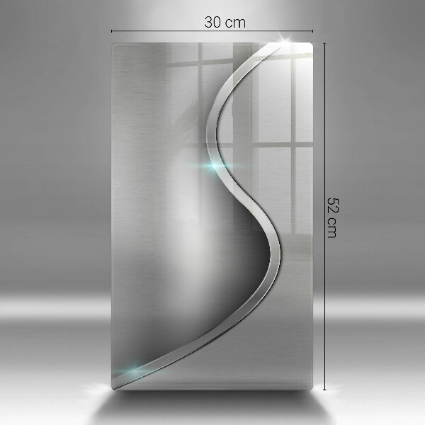 Herd abdeckplatte Abstraktes silbernes Metall