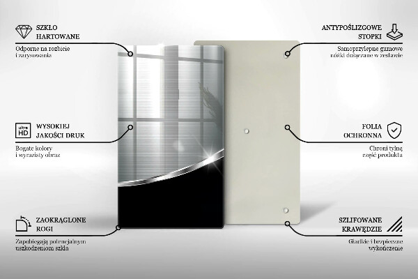 Herd abdeckplatte Abstraktion mit Metall