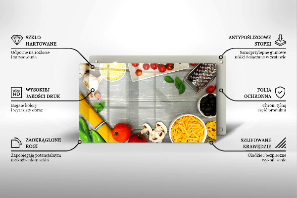 Herdabdeckplatte glas Küchenessen