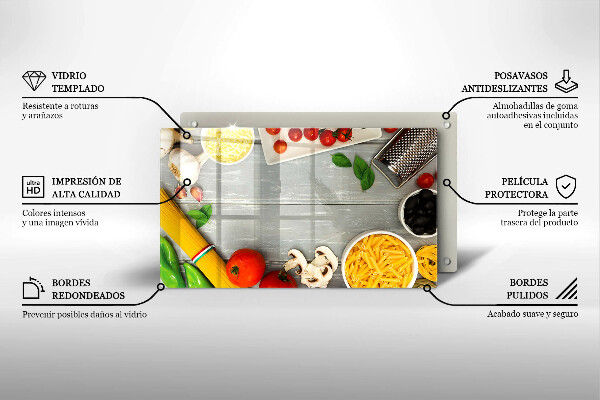 Herdabdeckplatte glas Küchenessen