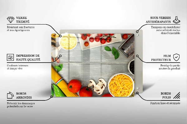 Herdabdeckplatte glas Küchenessen