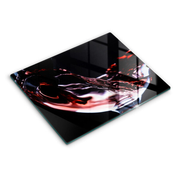 Herdabdeckplatte glas Ein Glas Rotwein