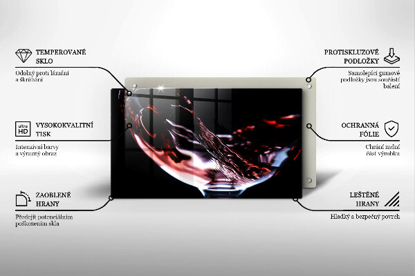 Herdabdeckplatte glas Ein Glas Rotwein