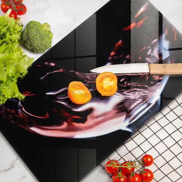 Herdabdeckplatte glas Ein Glas Rotwein