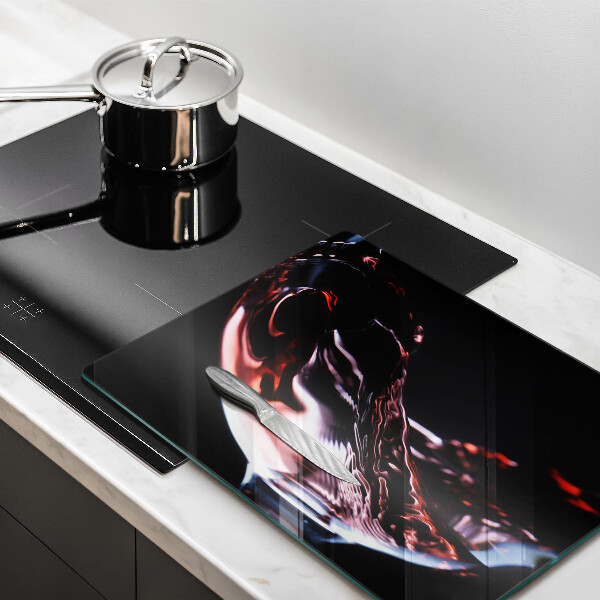 Herdabdeckplatte glas Ein Glas Rotwein