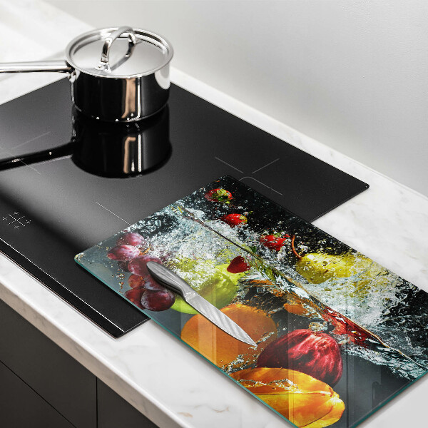 Herdabdeckplatte glas Saftige Frucht in Wasser
