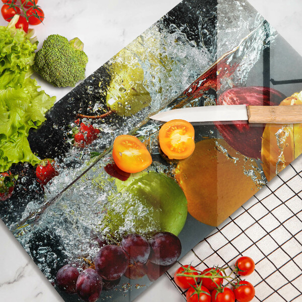 Herdabdeckplatte glas Saftige Frucht in Wasser