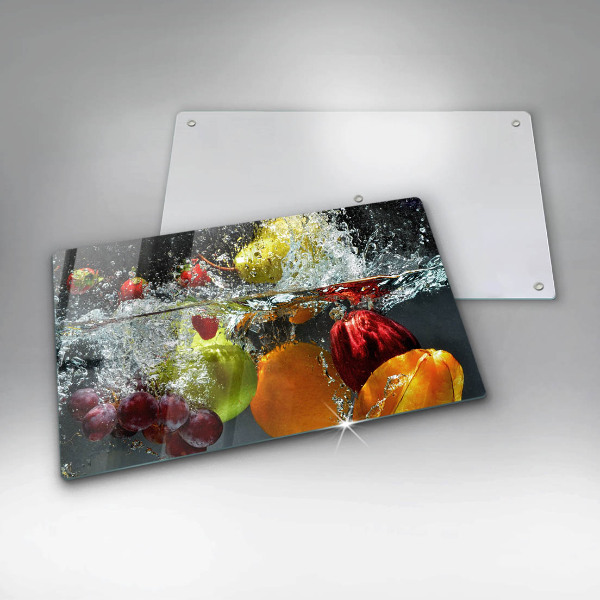 Herdabdeckplatte glas Saftige Frucht in Wasser