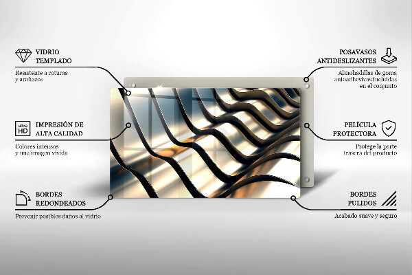 Herdabdeckplatte glas 3D-Metallformen