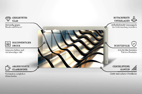 Herdabdeckplatte glas 3D-Metallformen