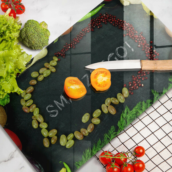 Herdabdeckplatte glas Smacznego!